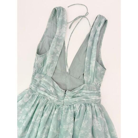 Abercrombie & Fitch plunge neck floral mini dress (size small) - Picture 5 of 6